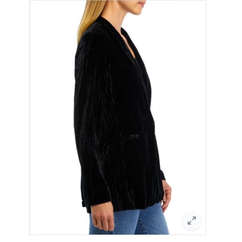 Truth by Republic Women's Crush Velvet Black Blazer Size XS new with tag - Picture 3 of 5